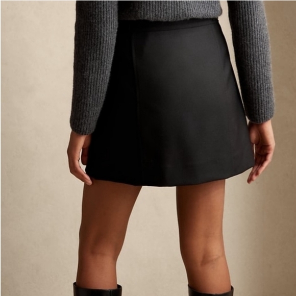 Banana Republic 100% Wool black Skirt Size 10 - Picture 3 of 11